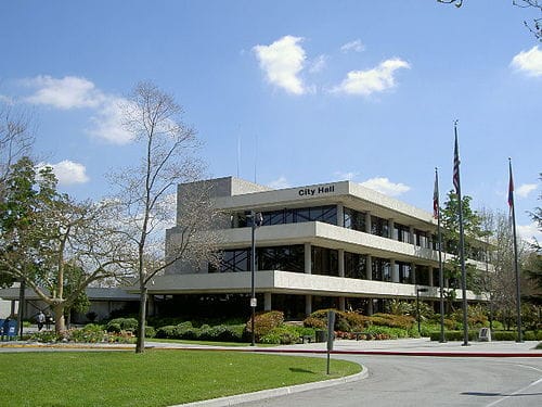 Downey City Hall in Downey, CA, where goCarBuyer.com buys vehicles for cash in Los Angeles County.