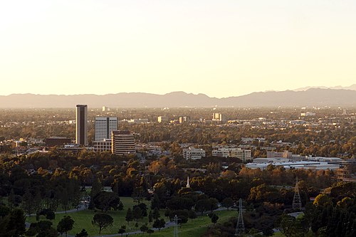 Burbank Media District from Griffith Park in Burbank, CA, where goCarBuyer.com buys vehicles for cash in Los Angeles County.