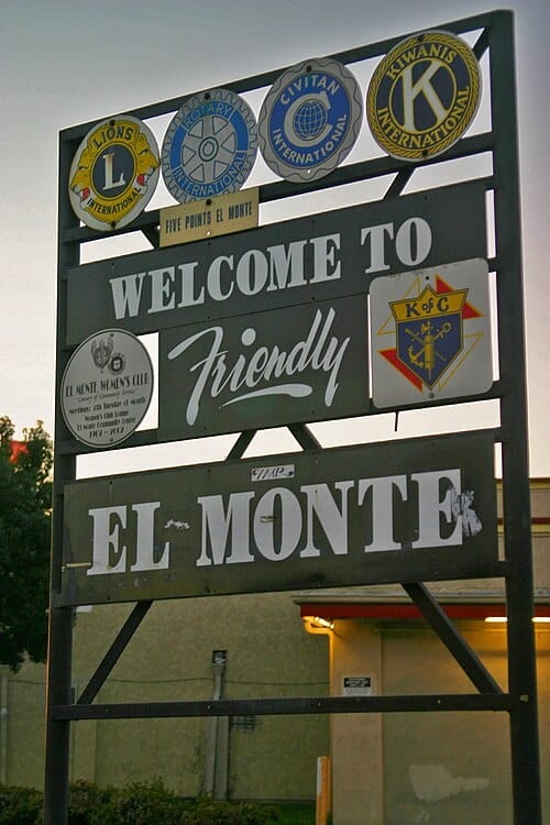 Friendly El Monte landmark in El Monte, CA, where goCarBuyer.com buys vehicles for cash in Los Angeles County.