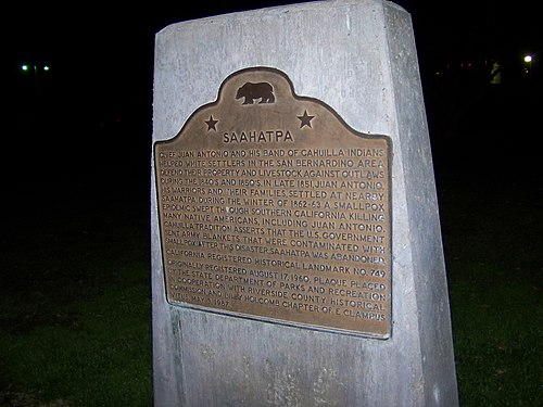 Saahatpa Plaque in Calimesa, CA, where goCarBuyer.com buys vehicles for cash in Riverside County.
