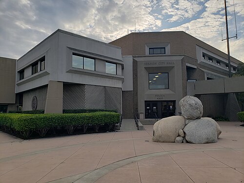 Vernon City Hall in Vernon, CA, where goCarBuyer.com buys vehicles for cash in Los Angeles County.