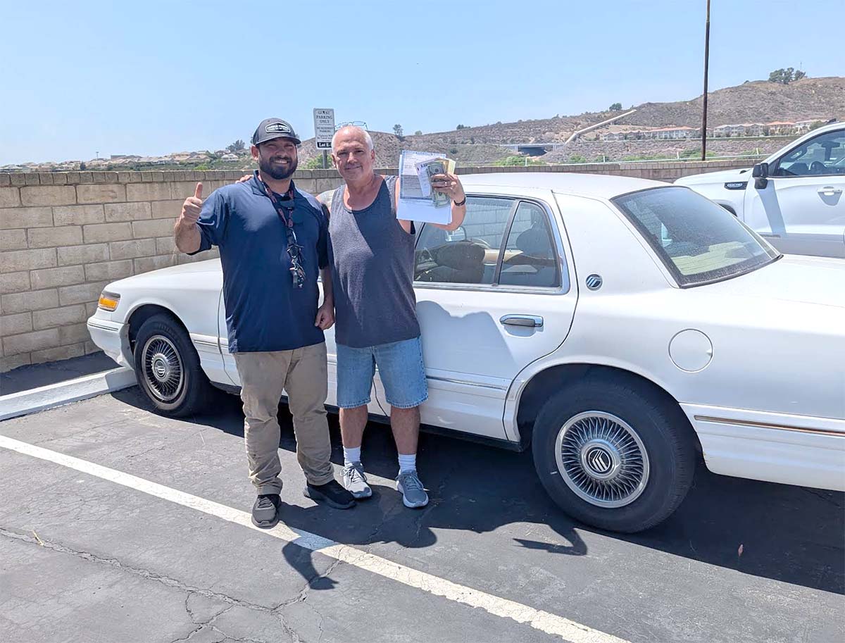 Happy customer sold their car fast for a great price in Los Angeles County.