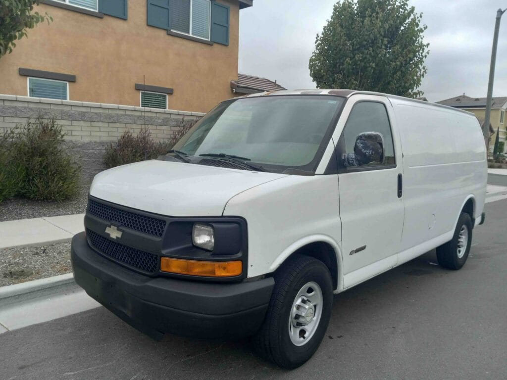 Chevy Express cargo van we bought for cash from a Southern California company fleet