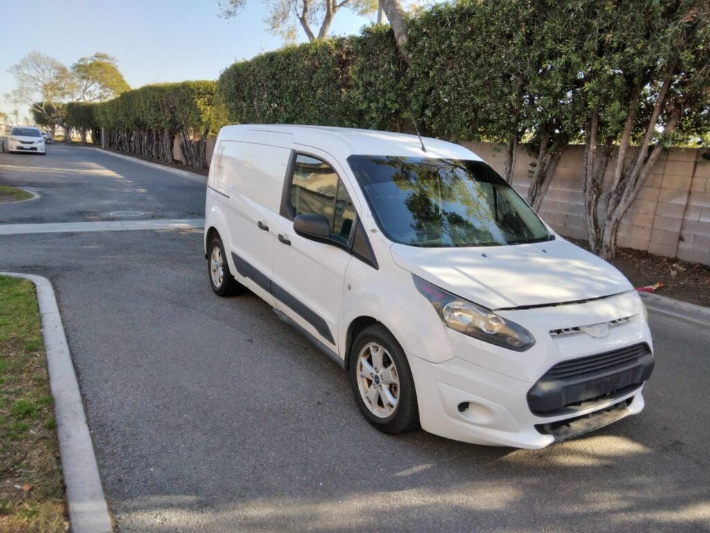 Ford Transit cargo van we bought for cash from a Southern California company fleet